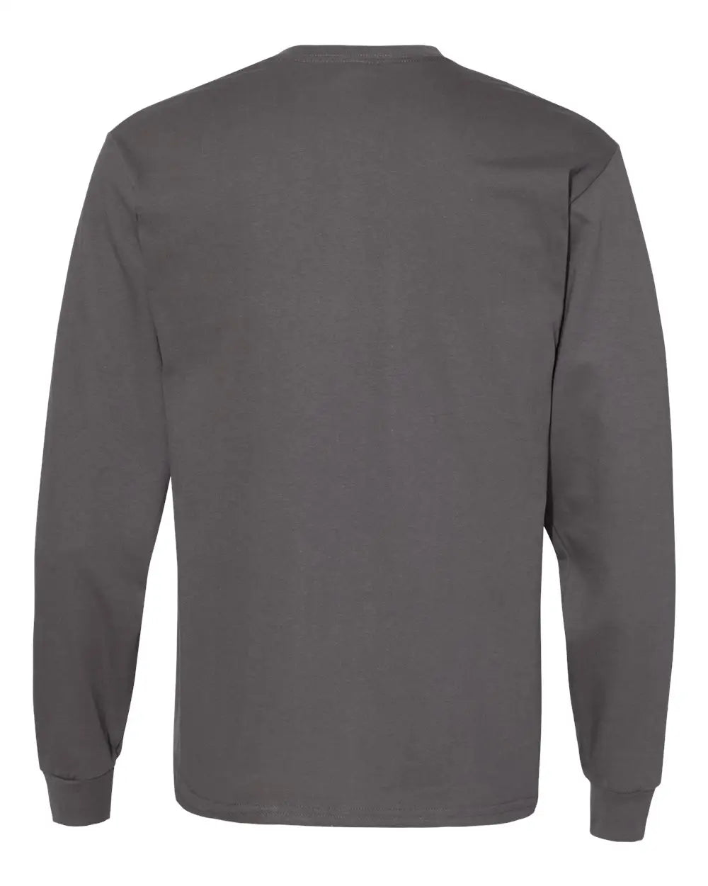 Hanes 5286 Essential-t Long Sleeve T-shirt - Smoke Grey - Gray / s
