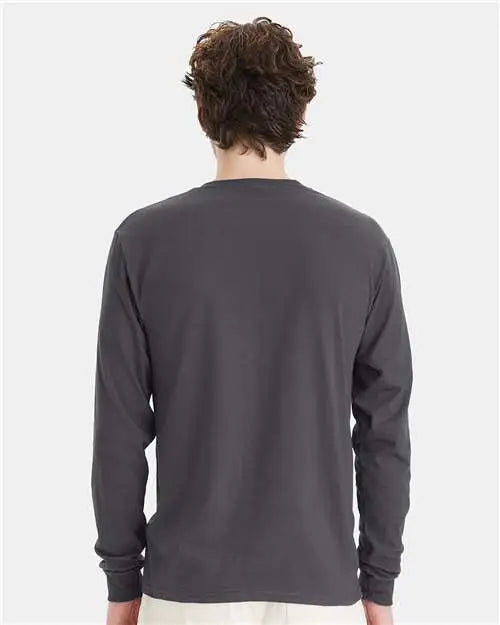 Hanes 5286 Essential-t Long Sleeve T-shirt - Smoke Grey