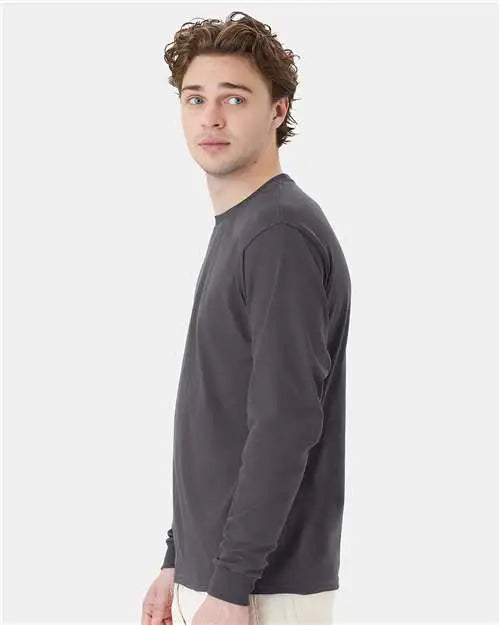 Hanes 5286 Essential-t Long Sleeve T-shirt - Smoke Grey