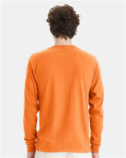 Hanes 5286 Essential-t Long Sleeve T-shirt - Tennessee Orange