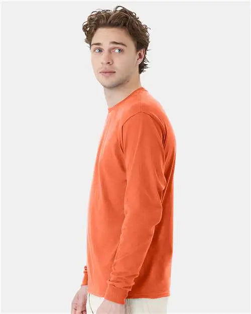 Hanes 5286 Essential-t Long Sleeve T-shirt - Texas Orange