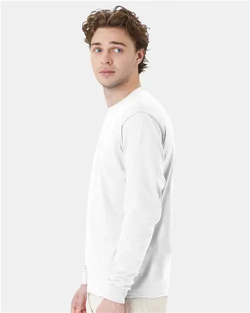 Hanes 5286 Essential-t Long Sleeve T-shirt - White