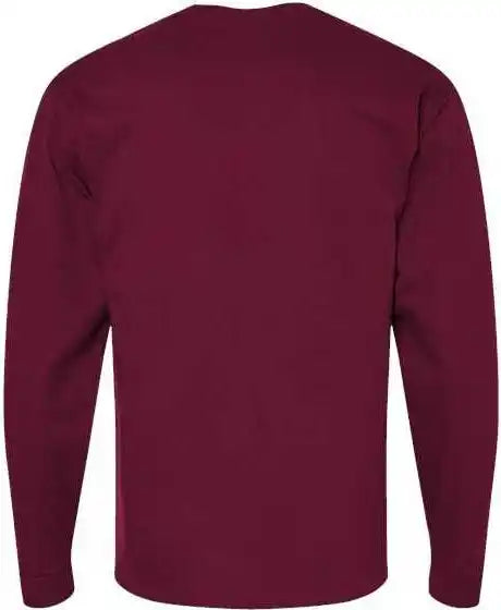 Hanes 5286 Essential t Long Sleeve Shirt Athletic Cardinal
