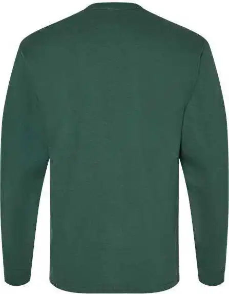 Hanes 5286 Essential t Long Sleeve Shirt Athletic Dark Green