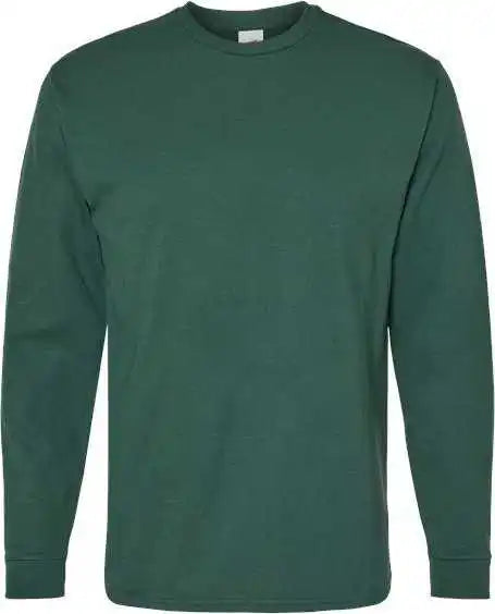 Hanes 5286 Essential t Long Sleeve Shirt Athletic Dark Green