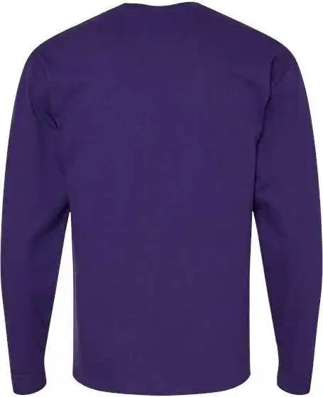Hanes 5286 Essential t Long Sleeve Shirt Athletic Purple