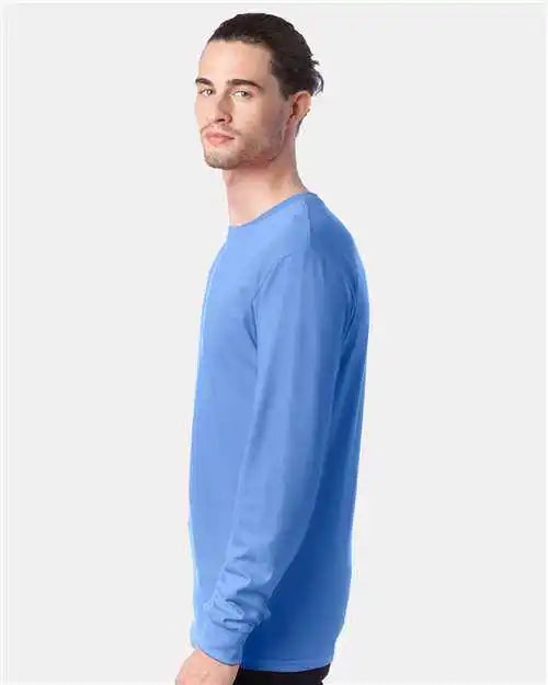 Hanes 5286 Essential t Long Sleeve Shirt Carolina Blue