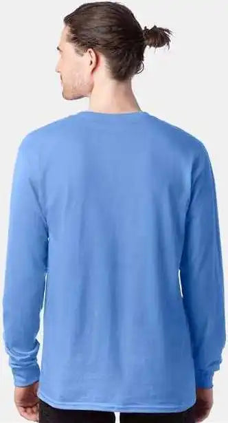 Hanes 5286 Essential t Long Sleeve Shirt Carolina Blue