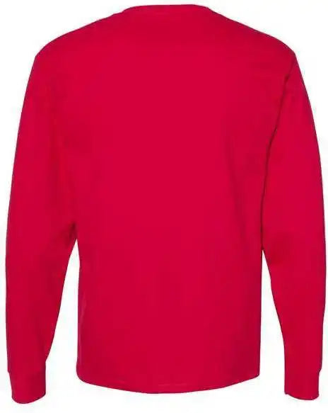 Hanes 5286 Essential t Long Sleeve Shirt Deep Red