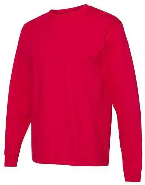 Hanes 5286 Essential t Long Sleeve Shirt Deep Red