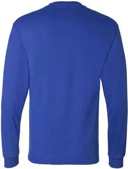 Hanes 5286 Essential t Long Sleeve Shirt Deep Royal