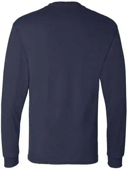 Hanes 5286 Essential t Long Sleeve Shirt Navy