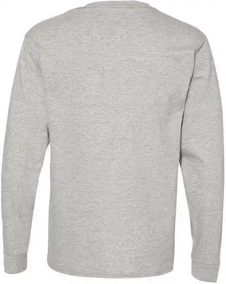 Hanes 5286 Essential t Long Sleeve Shirt Oxford Grey