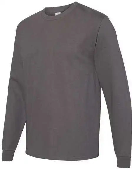 Hanes 5286 Essential t Long Sleeve Shirt Smoke Grey