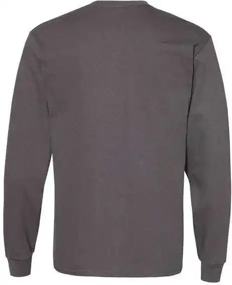 Hanes 5286 Essential t Long Sleeve Shirt Smoke Grey