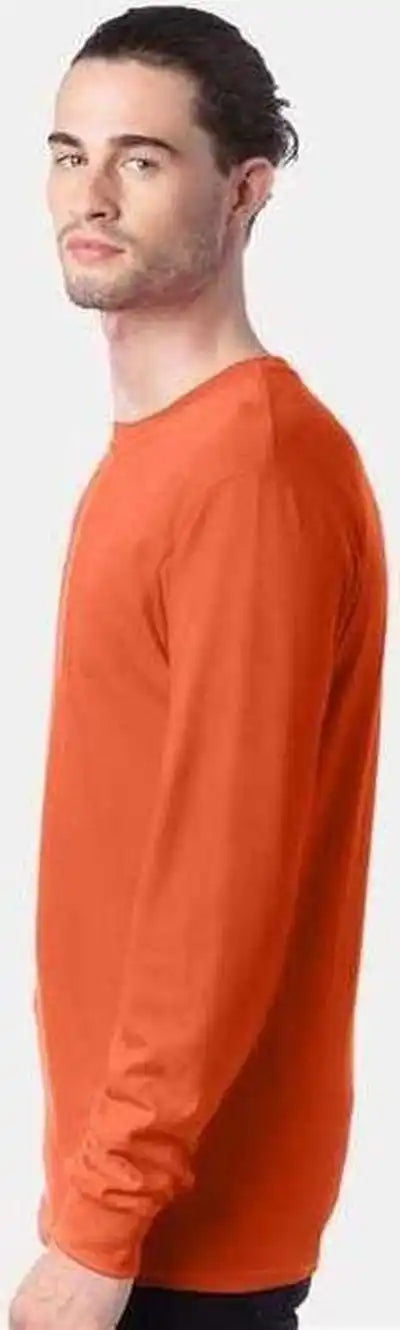 Hanes 5286 Essential t Long Sleeve Shirt Texas Orange