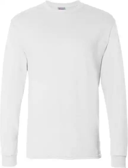 Hanes 5286 Essential t Long Sleeve Shirt White