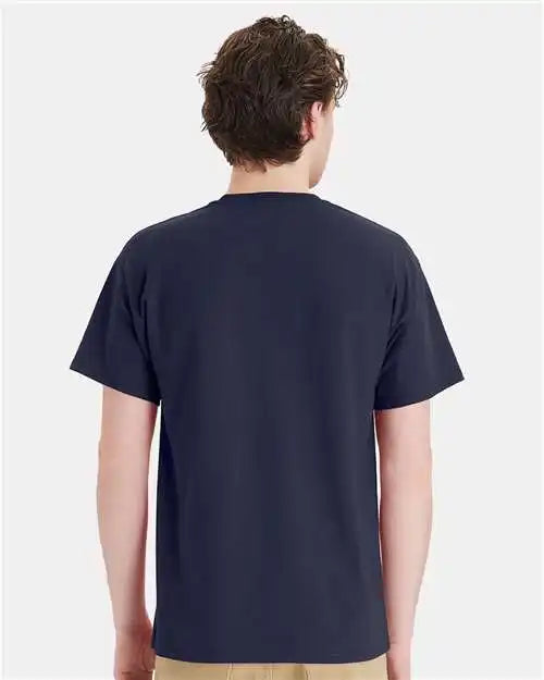 Hanes 5290p Essential-t Pocket T-shirt - Athletic Navy