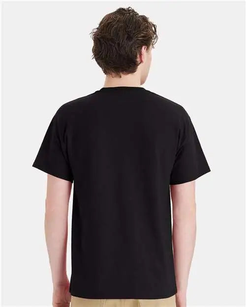 Hanes 5290p Essential-t Pocket T-shirt - Black