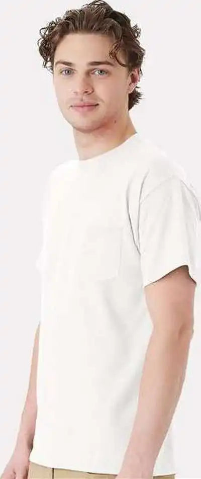 Hanes 5290p Essential-t Pocket T-shirt - White