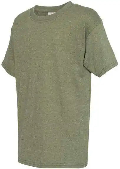 Hanes 5370 Ecosmart Youth Short Sleeve T-shirt - Heather Green