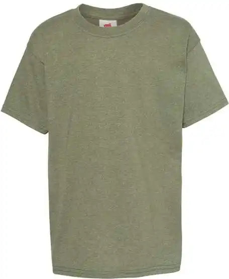 Hanes 5370 Ecosmart Youth Short Sleeve T-shirt - Heather Green