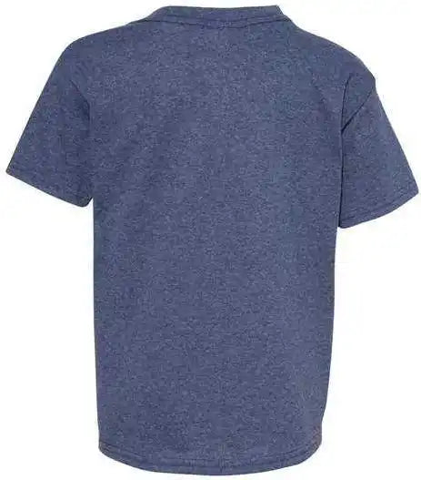 Hanes 5370 Ecosmart Youth Short Sleeve t Shirt Heather Navy