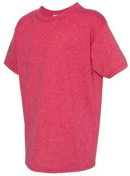 Hanes 5370 Ecosmart Youth Short Sleeve T-shirt - Heather Red