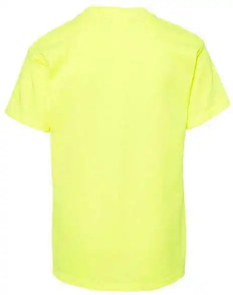 Hanes 5370 Ecosmart Youth Short Sleeve t Shirt Safety Green
