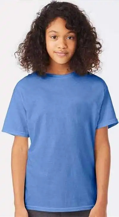 Hanes 5370 Ecosmart Youth t Shirt Carolina Blue