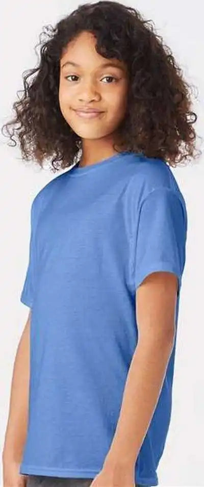 Hanes 5370 Ecosmart Youth t Shirt Carolina Blue