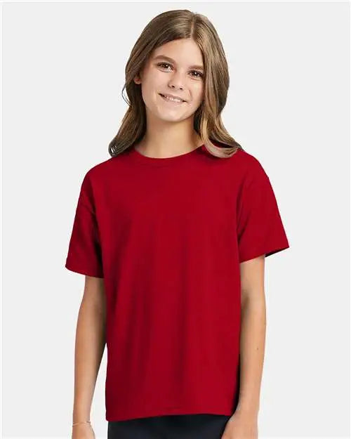 Hanes 5370 Ecosmart™ Youth T-shirt - Deep Red