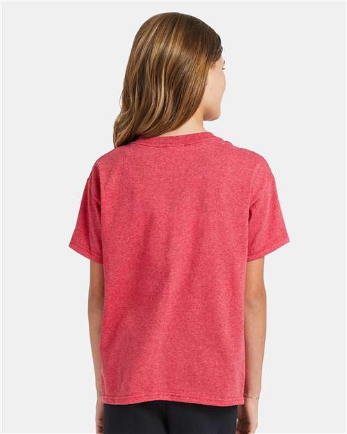 Hanes 5370 Ecosmart™ Youth T-shirt - Heather Red