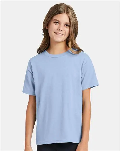 Hanes 5370 Ecosmart™ Youth T-shirt - Light Blue