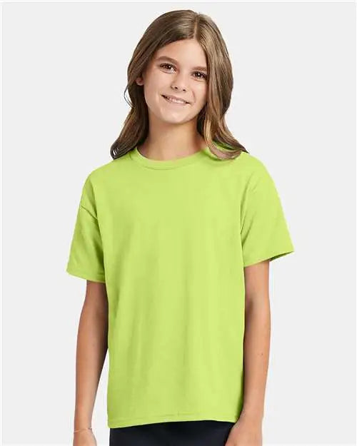 Hanes 5370 Ecosmart™ Youth T-shirt - Safety Green