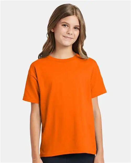 Hanes 5370 Ecosmart™ Youth T-shirt - Safety Orange