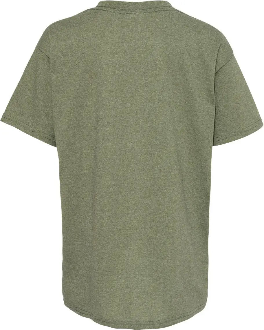 Hanes 5370 Ecosmartâ„¢ Youth T-shirt - Heather Green