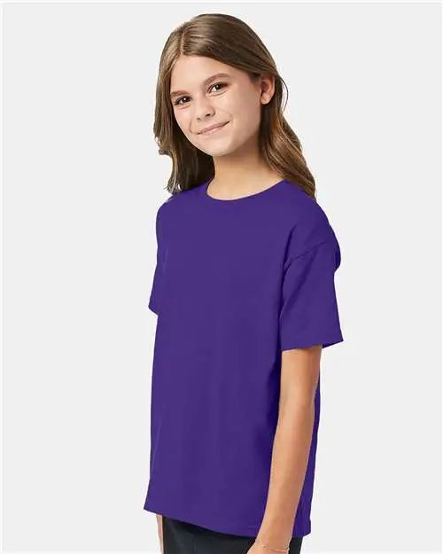 Hanes 5370 Ecosmartâ„¢ Youth T-shirt - Purple