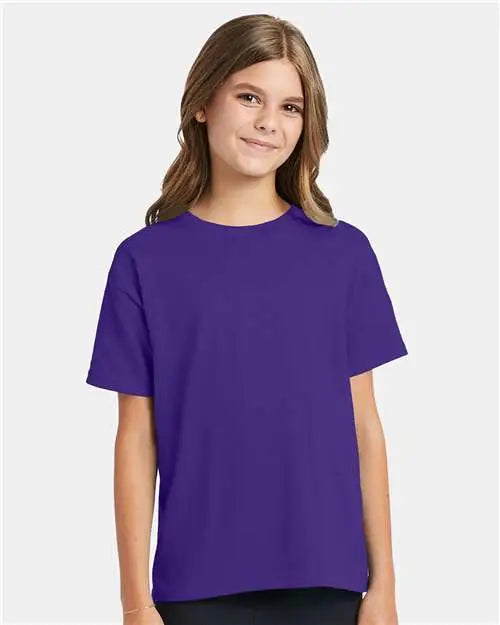 Hanes 5370 Ecosmartâ„¢ Youth T-shirt - Purple