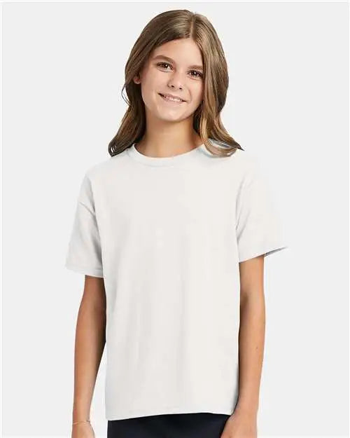 Hanes 5370 Ecosmartâ„¢ Youth T-shirt - White