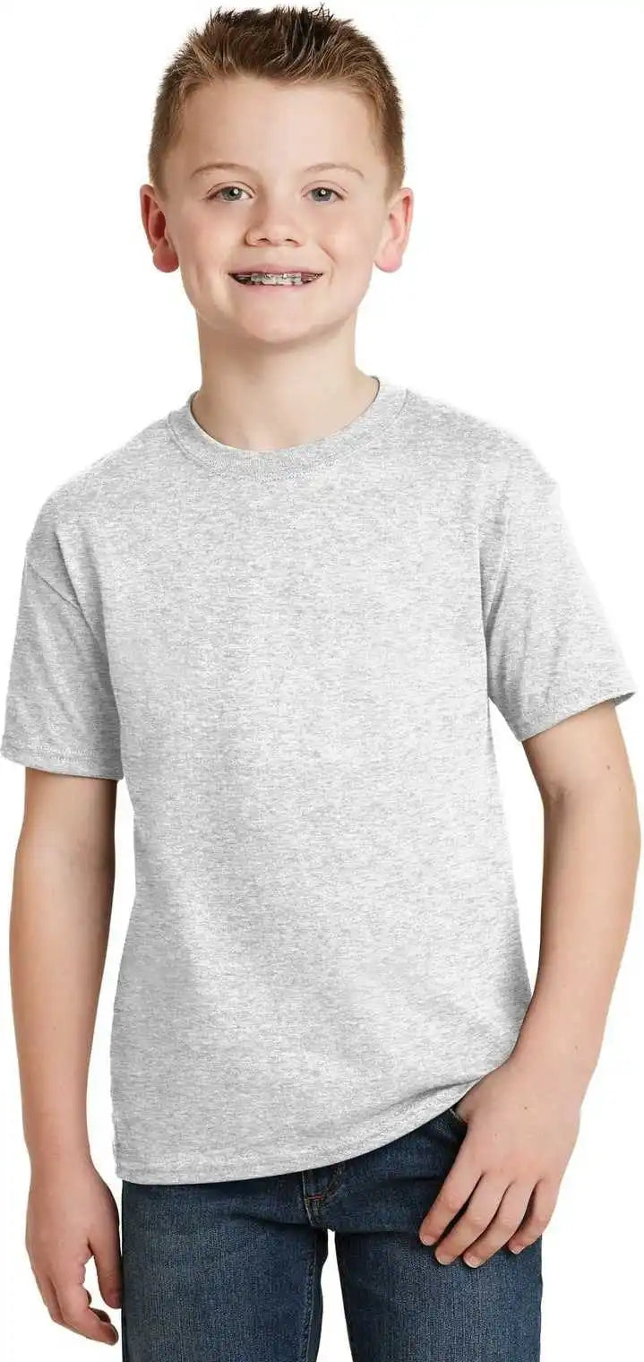 Hanes 5370 Youth Ecosmart 50/50 Cotton/poly T-shirt - Ash