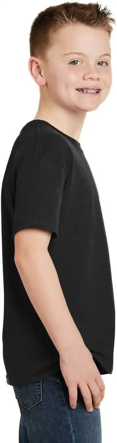 Hanes 5370 Youth Ecosmart 50/50 Cotton/poly t Shirt Black