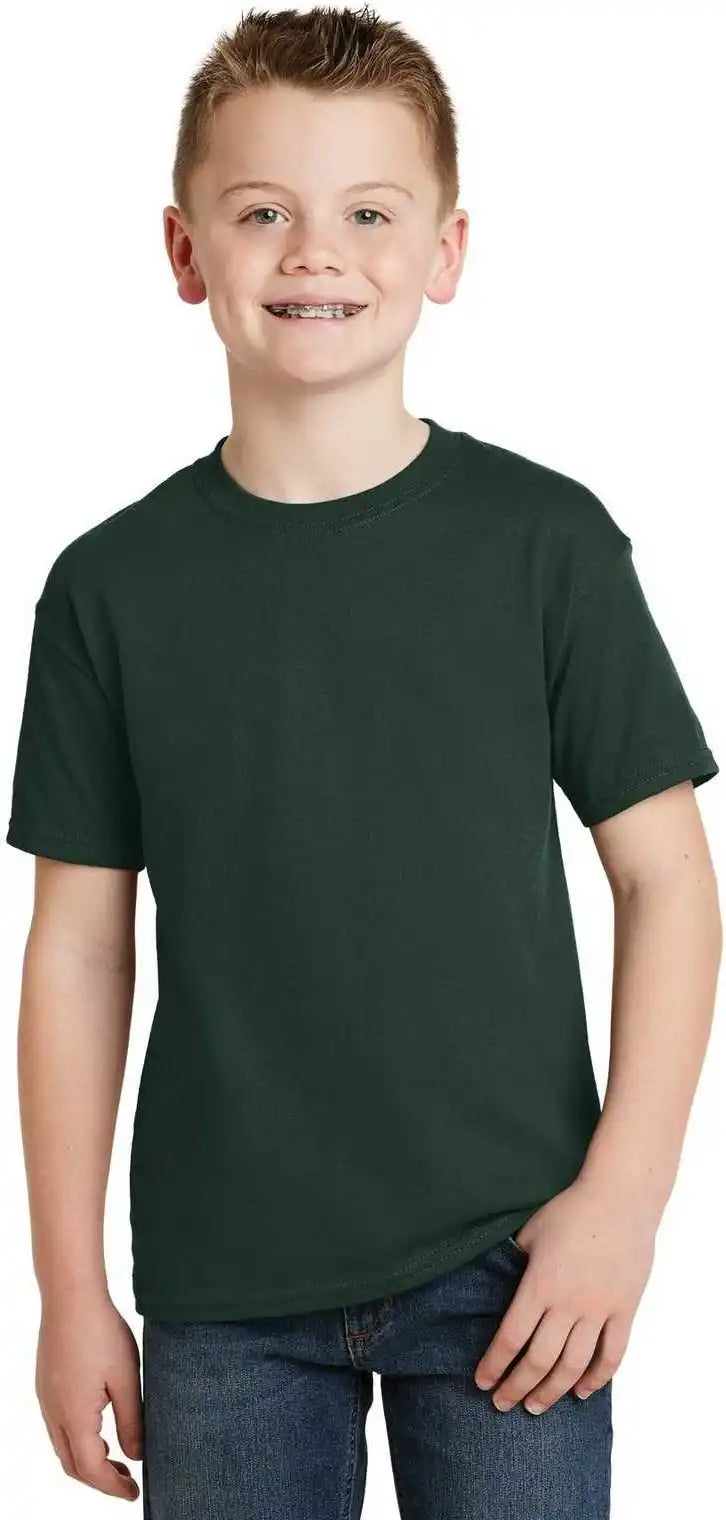 Hanes 5370 Youth Ecosmart 50/50 Cotton/poly t Shirt Deep Forest