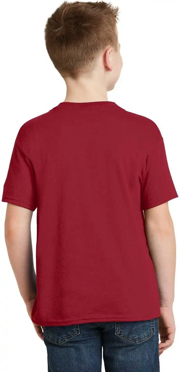 Hanes 5370 Youth Ecosmart 50/50 Cotton/poly t Shirt Deep Red