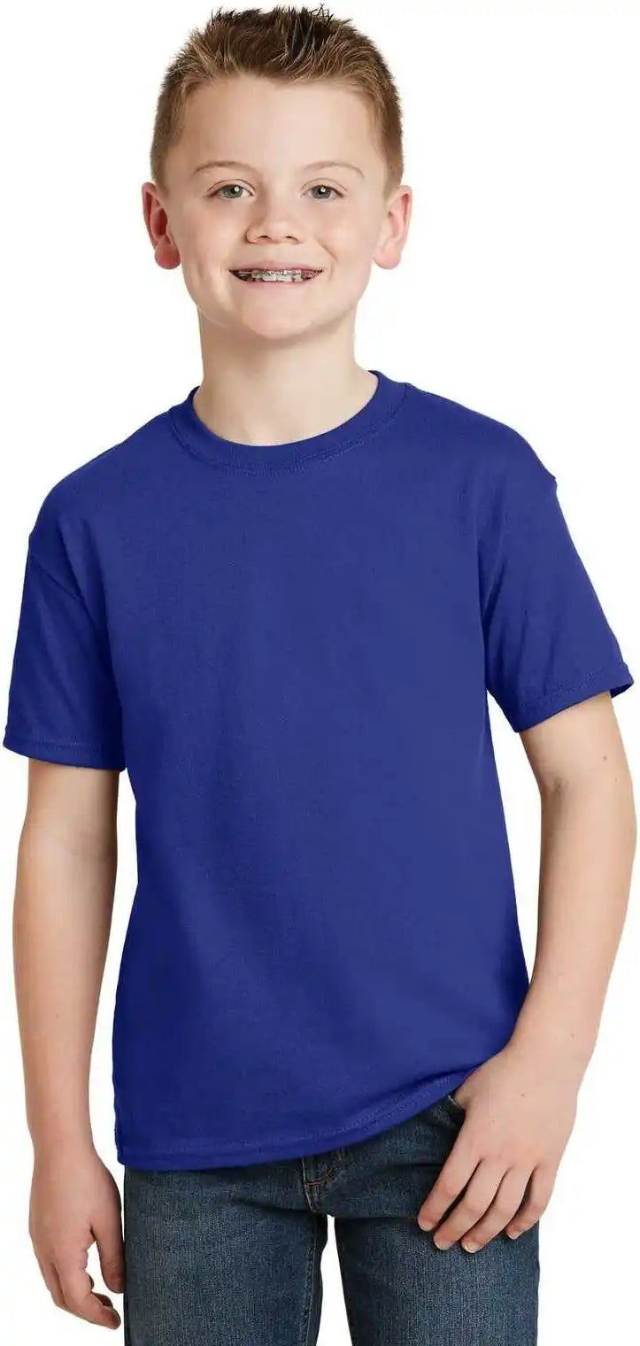 Hanes 5370 Youth Ecosmart 50/50 Cotton/poly t Shirt Deep Royal