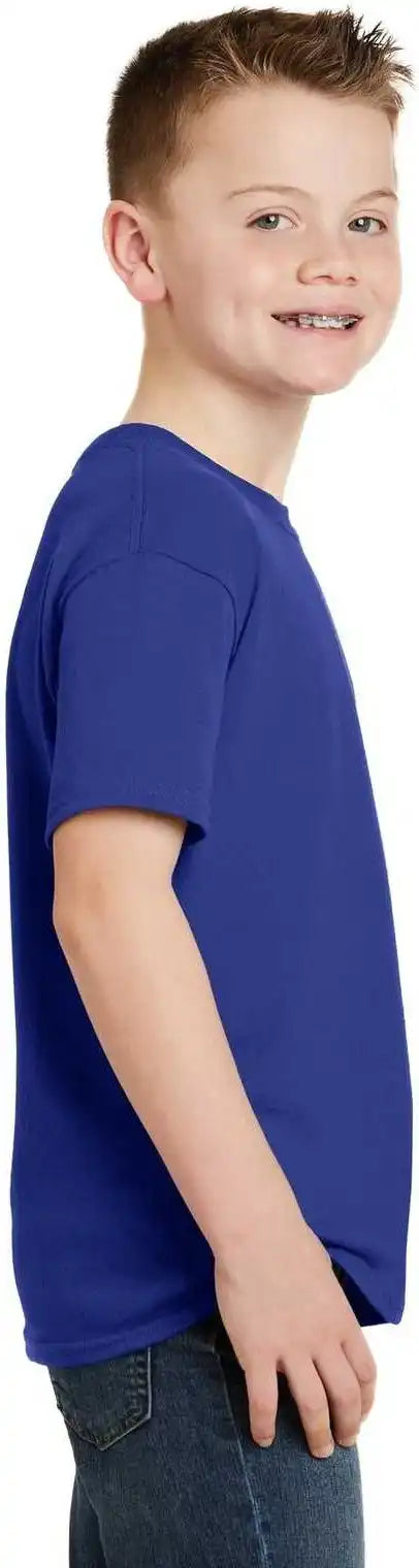 Hanes 5370 Youth Ecosmart 50/50 Cotton/poly t Shirt Deep Royal