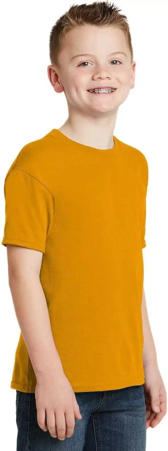 Hanes 5370 Youth Ecosmart 50/50 Cotton/poly t Shirt Gold