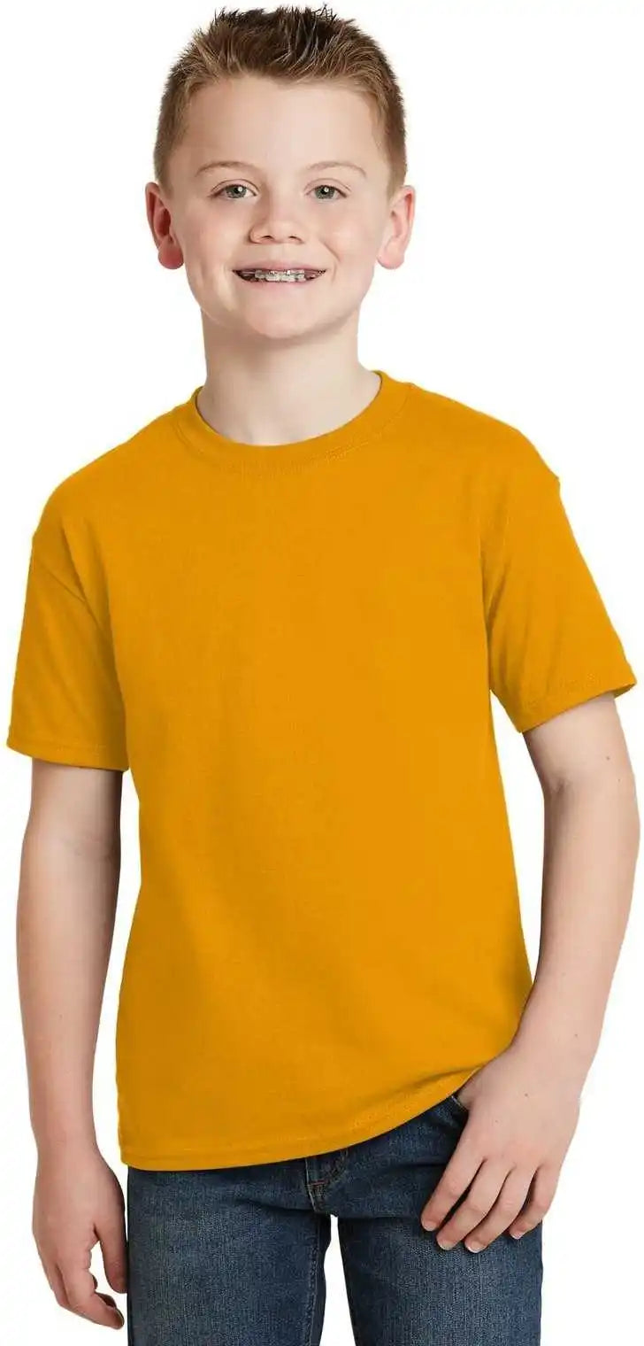 Hanes 5370 Youth Ecosmart 50/50 Cotton/poly t Shirt Gold