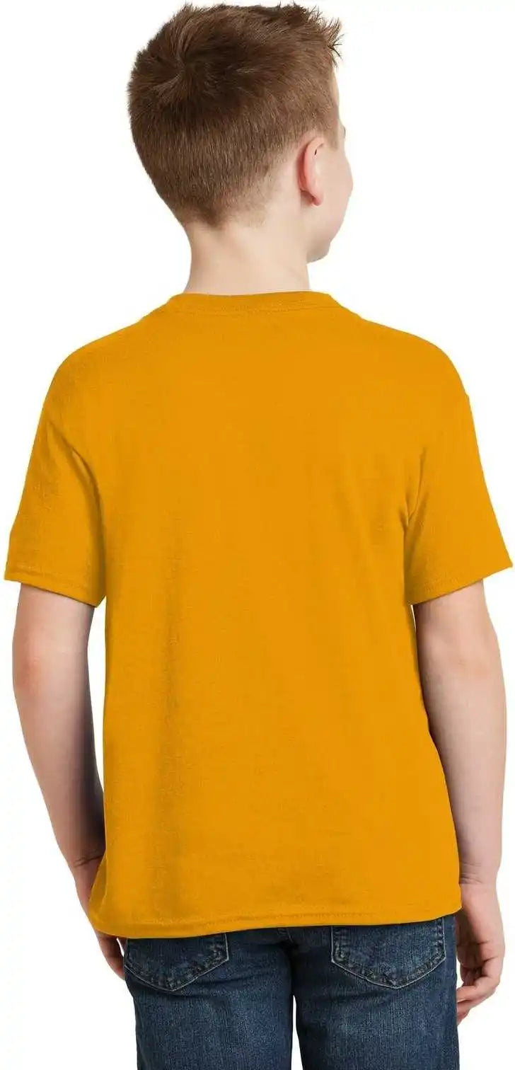 Hanes 5370 Youth Ecosmart 50/50 Cotton/poly t Shirt Gold
