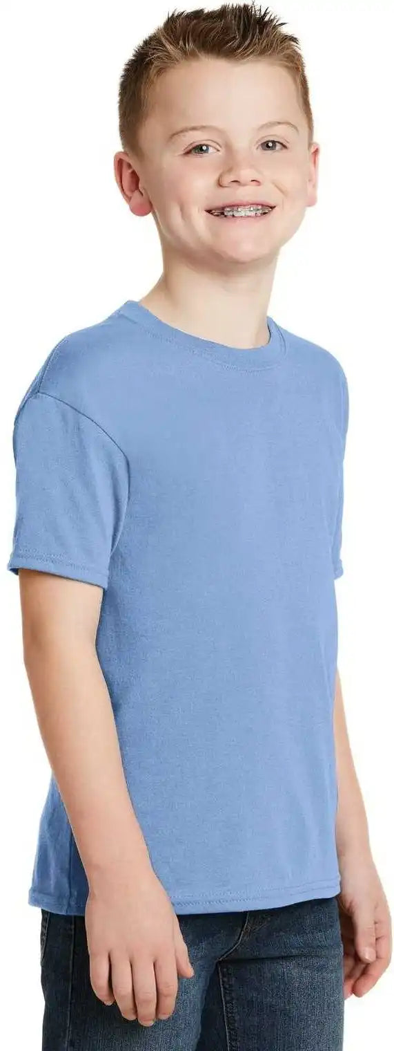Hanes 5370 Youth Ecosmart 50/50 Cotton/poly T-shirt - Light Blue